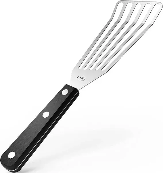 MIU Fish Spatula Stainless Steel, Flexible, Polished Metal, Corrosion Resistant,