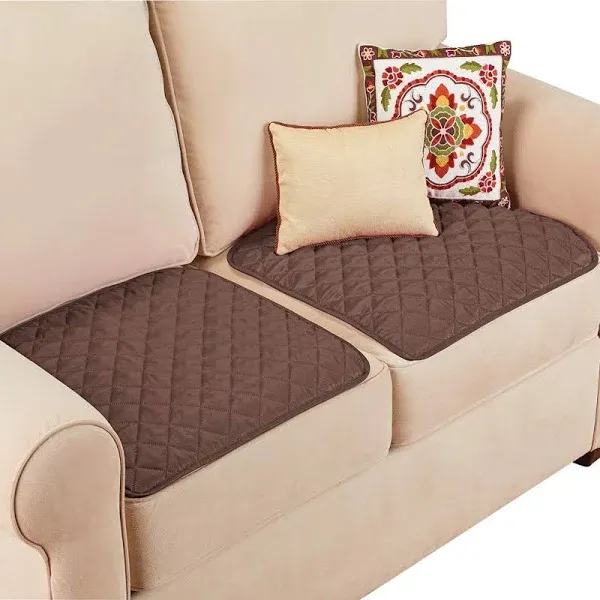 Collections Etc Quilted Waterproof Seat Protector - Set of 2 - Machine Washable, Use for Indoor or Outdoor Seating, Burgundy