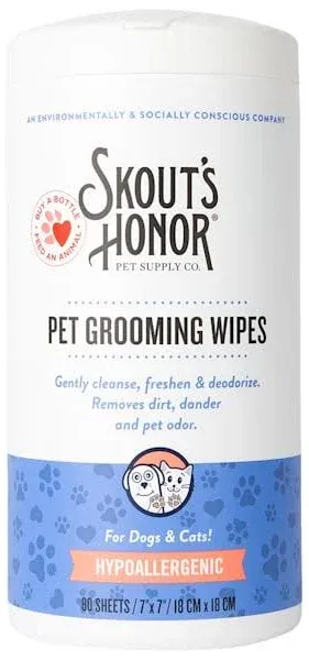 Skout's Honor Grooming Pet Wipes