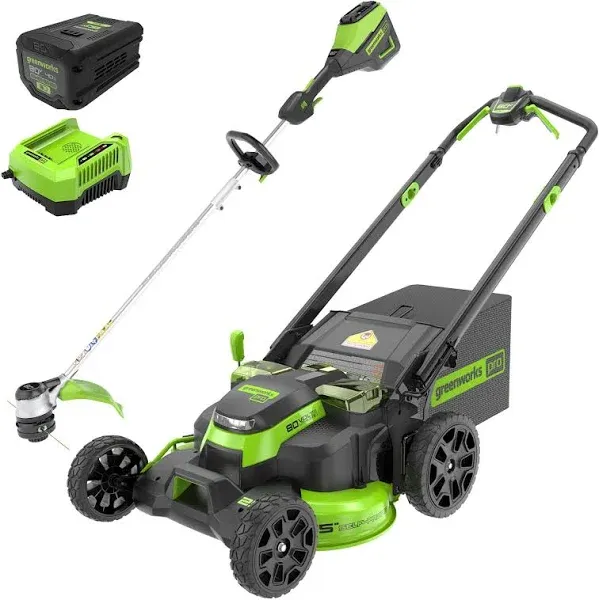 Greenworks 80V 25" Brushless Cordless ( Self-Propelled) Lawn Mower (75+ Compatible Tools), 5.0Ah Battery and Charger Included