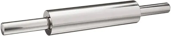 Fox Run Handles Stainless Steel Rolling Pin, 18.5 x 2.6 x 2.8 inches