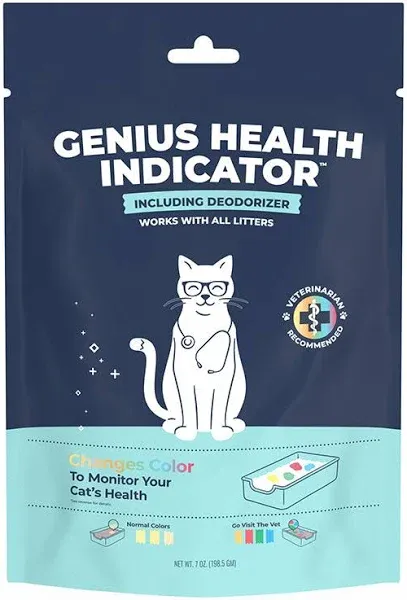 Genius HI - Smart Health Monitoring Cat Litter Deodorizer | Color-Changing Health Indicator Particles | Odor Eliminating & Fragrance-Free | Early Health Insights | As Seen on Shark Tank | Genius