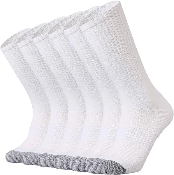 SOX TOWN Unisex Cushioned Crew Training Athletic Socks Men & Women with Combed Cotton Moisture Wicking Breathable Performance