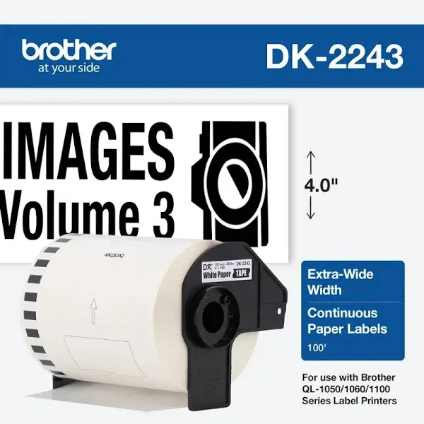 Brother White Continuous Length Paper Tape - DK2243