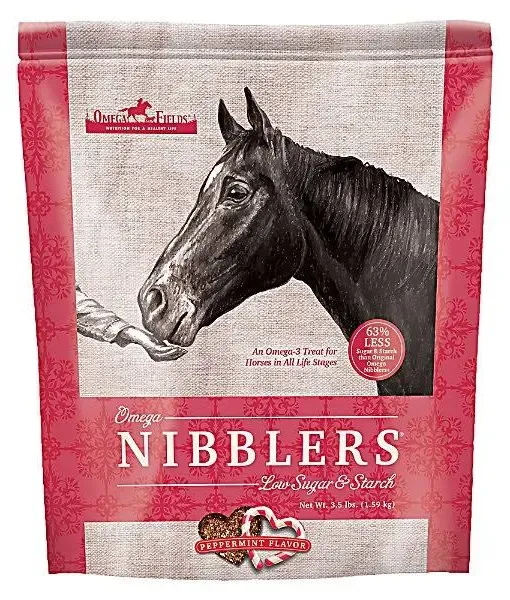 Omega Fields Omega Nibblers Low Sugar & Starch Peppermint Horse Treats