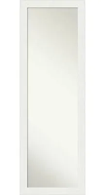 Door Wall Mirror, Full Length Mirror (51.5 x 17.5 in.), Vanity White Narrow F...