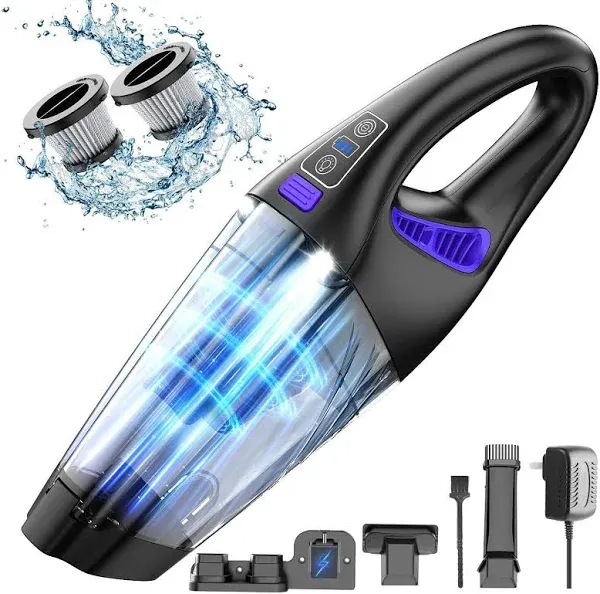 Handheld Car Vacuum Cleaner, 15000Pa Cordless Hand Held Vacuum Cleaner, 160W ...