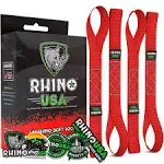 Rhino USA Soft Loops Motorcycle Tie-Down Set 1.7in x 17in (4-Pack) Red