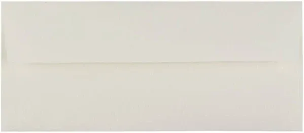 JAM PAPER #10 Business Strathmore Envelopes - 4 1/8 x 9 1/2 - Ivory Wove - 50/Pack