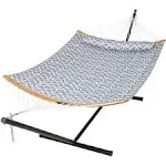 2-person Outdoor Hammock with Stand &amp; Pillow