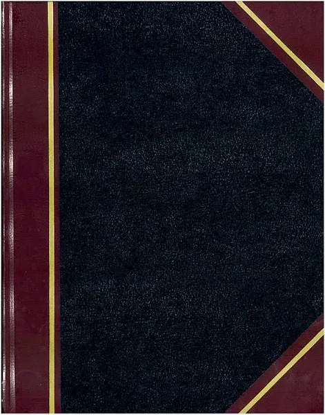 National Brand Black Texhide Record Book With Margin, 8 3/8&#034; x 10 3/8&#034;