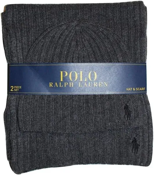 POLO RALPH LAUREN HAT &amp; SCARF SET