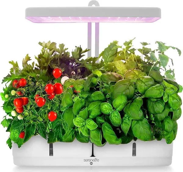 SereneLife Hydroponic Herb Garden - White - 8 Pods - NEW - LED &amp; Self Watering!