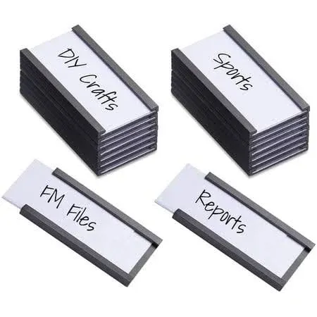 Magnetic Shelf Label Data Card Holders