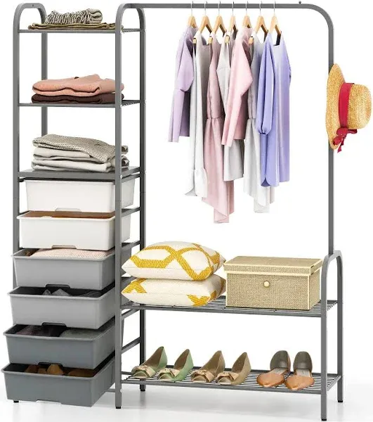 Tangkula Heavy Duty Clothes Rack