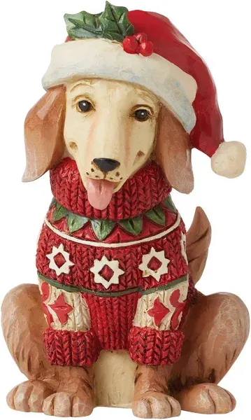 Enesco Jim Shore Mini Christmas Dog Figurine