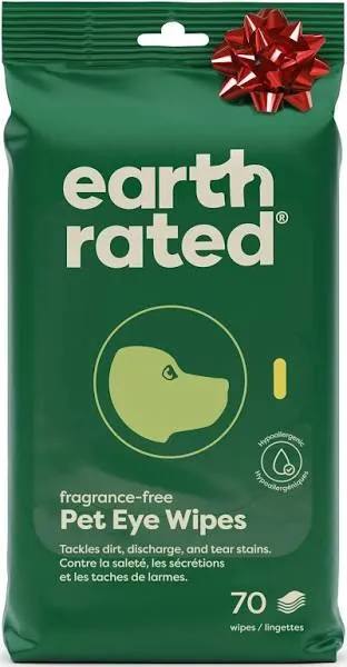 Earth Rated Hypoallergenic Eye Wipes for Dogs & Cats