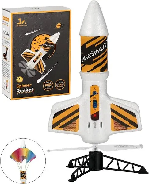 SainSmart Jr. Rocket Launcher For Kids - Motorized Air Rocket Launch Up To 200