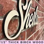 HomeWetBar Personalized Wooden Baby Name Sign for Nursery Wall letters - Baby, Kids, Teen Girl Room Wall Decor - 1/2" Thick, 12"-33" Inches Wide Range - MADE IN USA