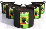 5-Pack Fabric Grow Bags, Heavy Duty Bag Suitable for Vegetables Utopia Home