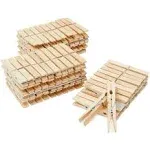 Juvale 100-Pack Large 4 Inch Wooden Clothespins - Heavy Duty Outdoor Clothes Clips for Hanging Clothes, Art, Crafts, Photo Displays