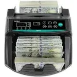 KOLIBRI Rook Money Counter with UV/MG/IR Counterfeit Detection – Count, Add & Batch Modes, 1,400 Notes per Minute Fast Bill Counter - US Dollar Cash Counter with Dual LED Display (1-Year USA Warranty)