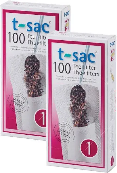 T-Sac Tea Filter Bags, Disposable Tea Infuser, Number 1-Size, 1-Cup Capacity, Set of 200