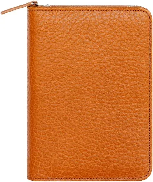 FranklinCovey - Alex Binder - Leather Zipper Binder (Classic, Saddle)