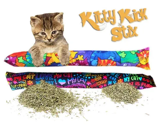 Kitty Kick Stix Set of 15" Catnip Kicker Sticks