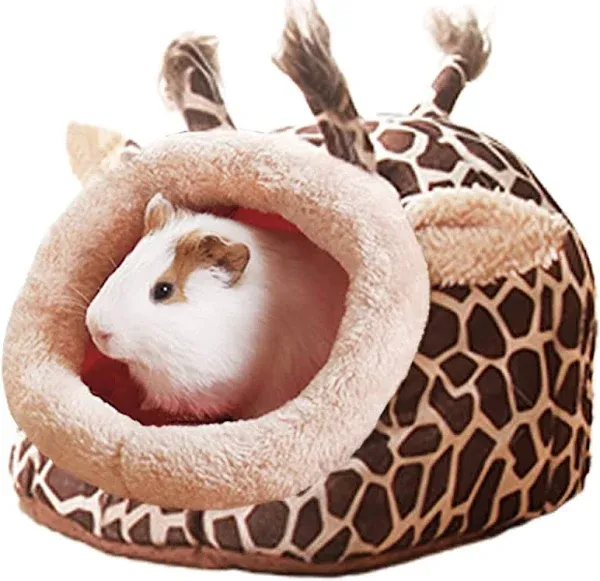 LEFTSTARER Guinea Pig Rat Bed and Hideout for Ferret Hedgehog Sleep and Hide, Hamster Small Pet Animals Supplies Toy Cage Accessories Nest（1-L）