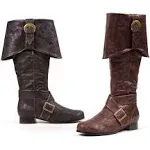 Ellie Shoes Men's 1" Heel Knee High Pirate with Buckle décor Boots Sizes