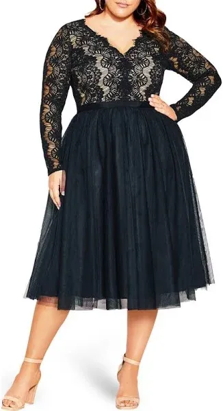 City Chic Plus Size Women's Rare Beauty Dress