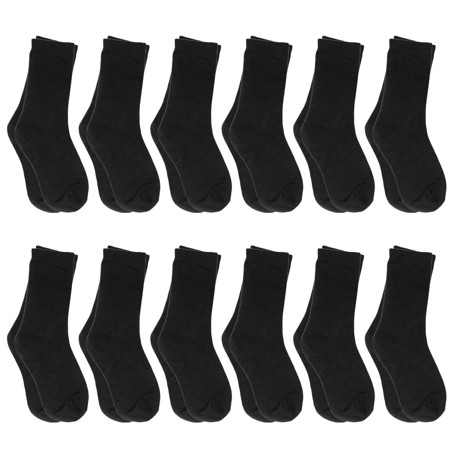 Cozyway 12 Pack Crew Cotton Socks Stretch Socks For All Day Comfort