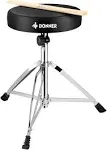 Drum Throne Set, Padded Seat Height Adjustable Drum Stools, 5A Drumsticks Includ