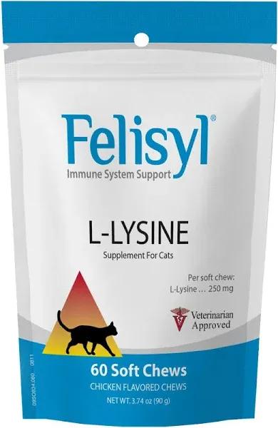 Felisyl L-Lysine for Cats Immune System Support (60 Soft Chews)