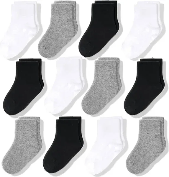 Cozyway 12 Pack Crew Cotton Socks Stretch Socks For All Day Comfort