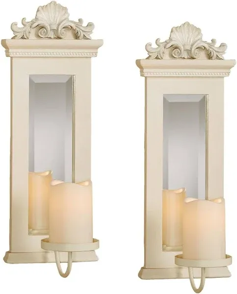 Touch of Class Acanthus Mirrored Wall Sconces (Set of 2)