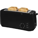 Elite Gourmet 4 Slice Long Slot Cool Touch Toaster, Black