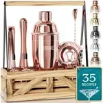 BARE BARREL Mixology Bartender Kit Bar Set Martini Cocktail Shaker Set