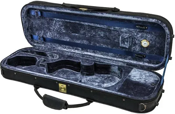 SKY 4/4 Full Size Acoustic Violin Oblong Case Lightweight with Hygrometer Black/Dark Blue