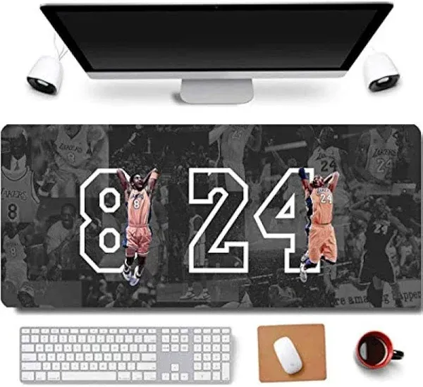 RTGGSEL 31.5x11.8 Inch Non-Slip Long Extended Large Gaming Mouse Pad with Stitched Edges XL Laptops Keyboard Mouse Mat (MJ Dunk)