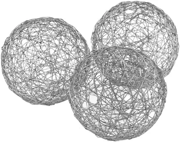 Modern Day Accents Guita Silver Wire Spheres