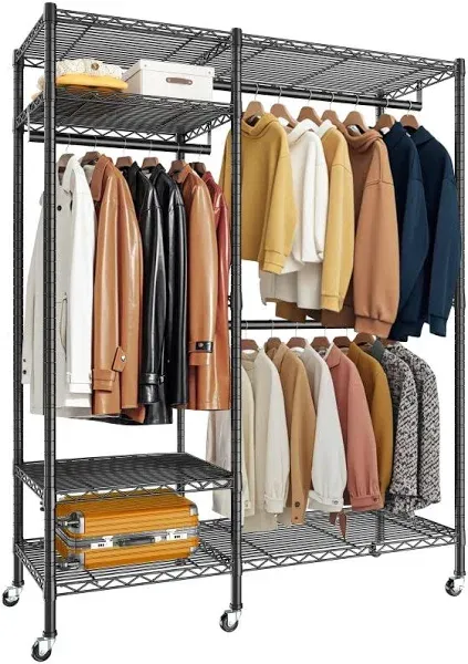 Raybee Heavy Duty Clothes Rack with Wheels