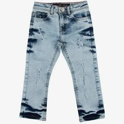 X RAY Boy's Slim Look Ripped Denim Jeans