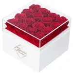 Preserved Roses in a Box - Valentines Day Gifts for Her, wife &amp; Mom, 16-Piece...