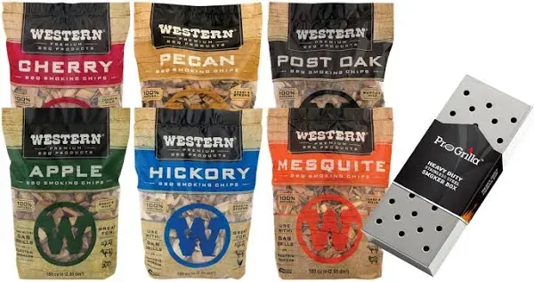 Western Wood Smoking Chip Variety Pack of 6