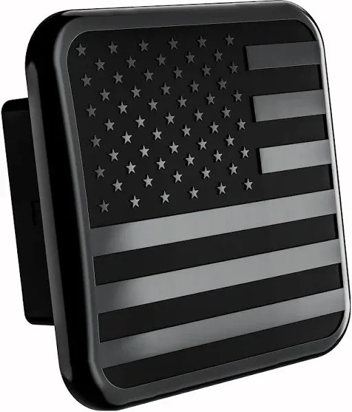 American Black Metal USA Flag Trailer Hitch Cover