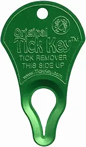 The Original Tick Key - Tick Detaching Device - Portable, Safe and Highly Effective Tick Detaching Tool (Green)