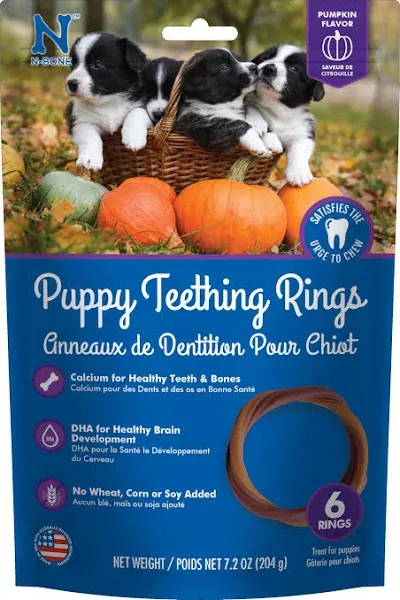 Puppy Teething Ring Pumpkin Flavor 7.2 Oz/(6 Count)