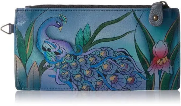 Anna by Anuschka Women's Hand Painted Genuine Leather Organizer Wallet